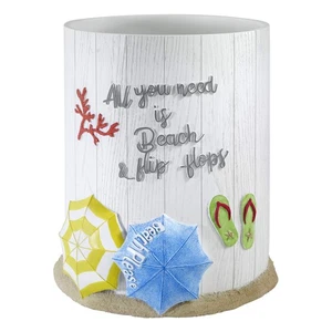 - Cesta, cubo de basura, decoración de baño inspirada en la playa (colección modo playa) - Imagen 1 de 4