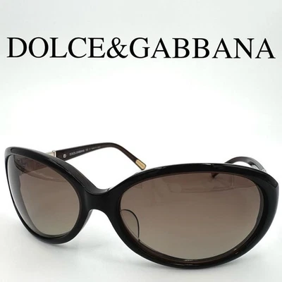 Женские овальные солнцезащитные очки DOLCE&GABBANA с боковым логотипом, коричневые, i23797 - Изображение 1 из 4