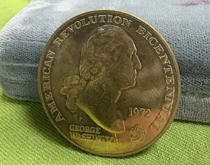 1972 George Washington American Revolution Bicentennial Commemorative Medal Coin - Picture 1 of 4