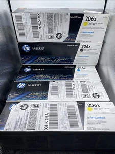 6 OEM HP LaserJet 206x Toner Set (1 Black, 1 Magenta, 2 Yellow, 2 Blue) NEW! - Bild 1 von 11