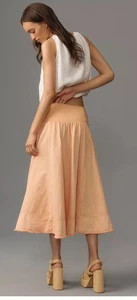 Anthropologie Pilcro Sunbaked Denim Midi Skirt Womens Size Medium - Picture 1 of 10