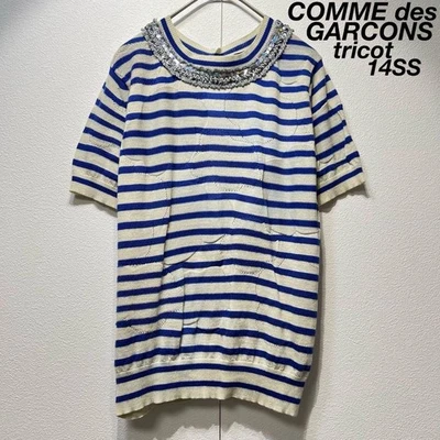 14SS Tricot Comme Des Garçons Borde Diseño Lentejuelas Jersey Tejido Foto 1 de 4