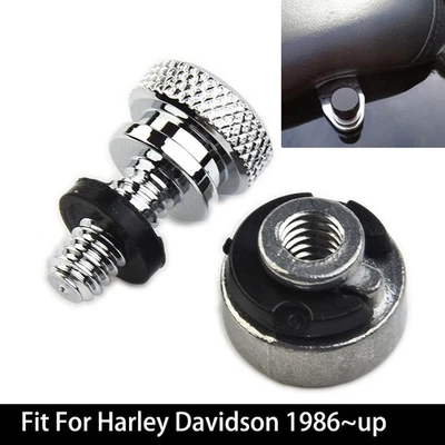 Chrome Rear Fender Seat Bolt Screw Seat Nut Kit For Harley Davidson Dyna Softail Foto 1 de 4