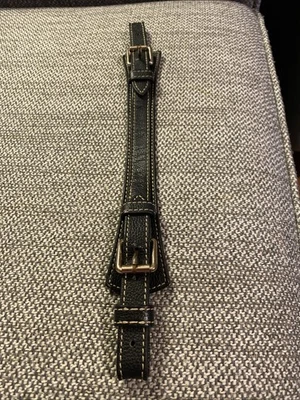 Alça de substituição Dooney & Bourke couro preto tom dourado 15"" - Imagem 1 de 4