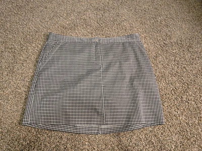 Izod Mujer Negro, Blanco Pata de Gallo Elástico Falda-Skort Talla 16, Golf, Tenis Foto 1 de 4