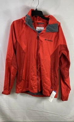 Columbia Men Red Omni Tech Waterproof Hooded Jacket Size Medium NWT - Image 1 of 4