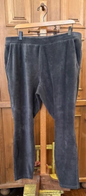 Land's End Women's Stretch Corduroy Gray Leggings XL (18-20) Pockets - Image 1 of 4