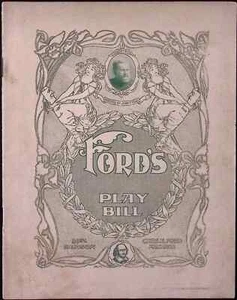 13 de enero 1902 Ford's Theater programa semanal Chauncy Olcott en Garrett O'Magh - Imagen 1 de 7