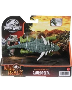 NUOVO dinosauro Mattel Jurassic World Dino Escape Fierce Force SAUROPELTA - Foto 1 di 5