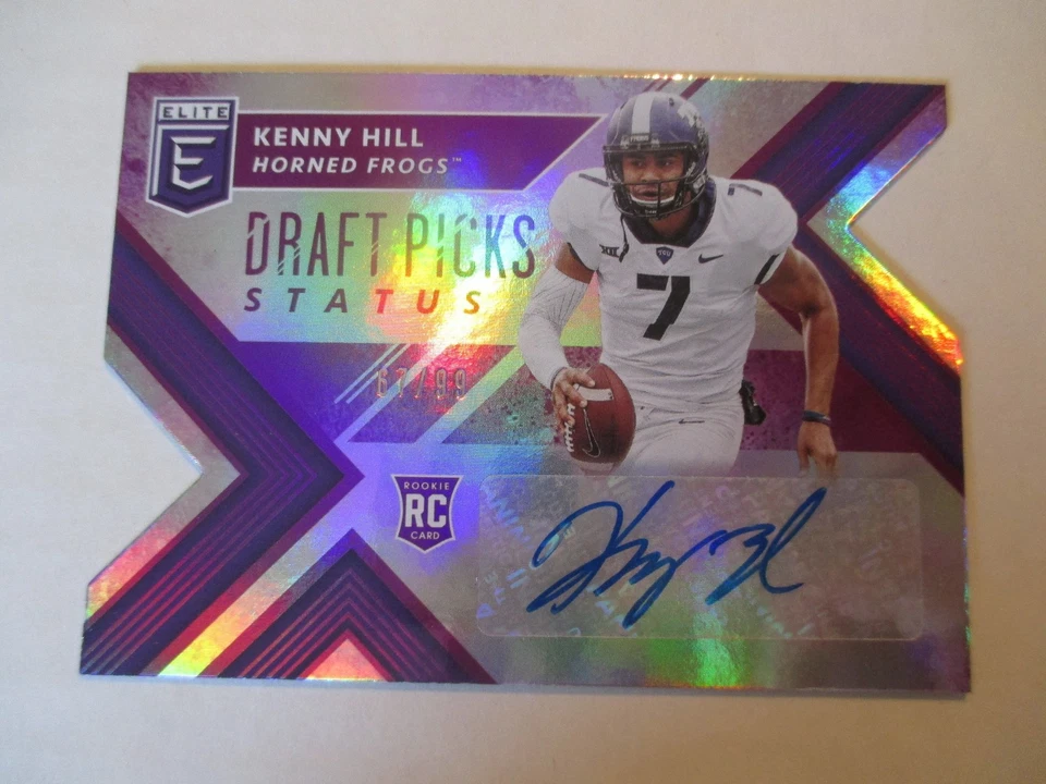 KENNY HILL TCU 2018 Panini Elite Draft Picks Football PURPLE Status Auto #67/99 - Image 1 of 1