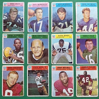 1966 Philadelphia Gum NFL Card Lot of 36 - See Photos and Description - Image 1 of 3