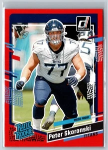 2023 DONRUSS FOOTBALL PRESS PROOF RED PETER SKORONSKI RC TENNESSEE TITANS #395 - Picture 1 of 2