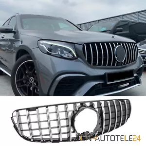 KÜHLERGRILL PANAMERICANA GRILL PASSEND FÜR MERCEDES GLC X253 15-19 GLÄZEND CHROM - Bild 1 von 6