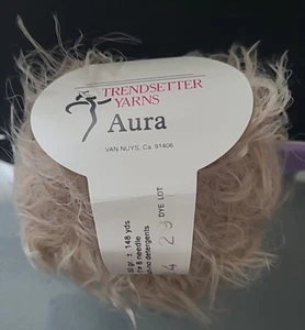 Trendsetter Aura yarn, 1 skein, 1 x 50 gr. 148 yards, # 8 needle Color 8294 Tan - Picture 1 of 4