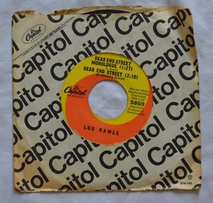 LOU RAWLS Dead End Street/Yes It Hurts Doesnt It 45 Record Capitol Records 5869 - Imagen 1 de 4