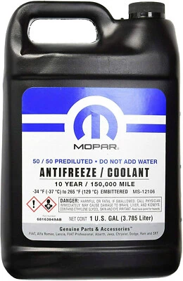 3.785L MOPAR VIOLET ANTIGEL / LIQUIDE REFROIDISSEMENT POUR DODGE CHRYSLER JEEP