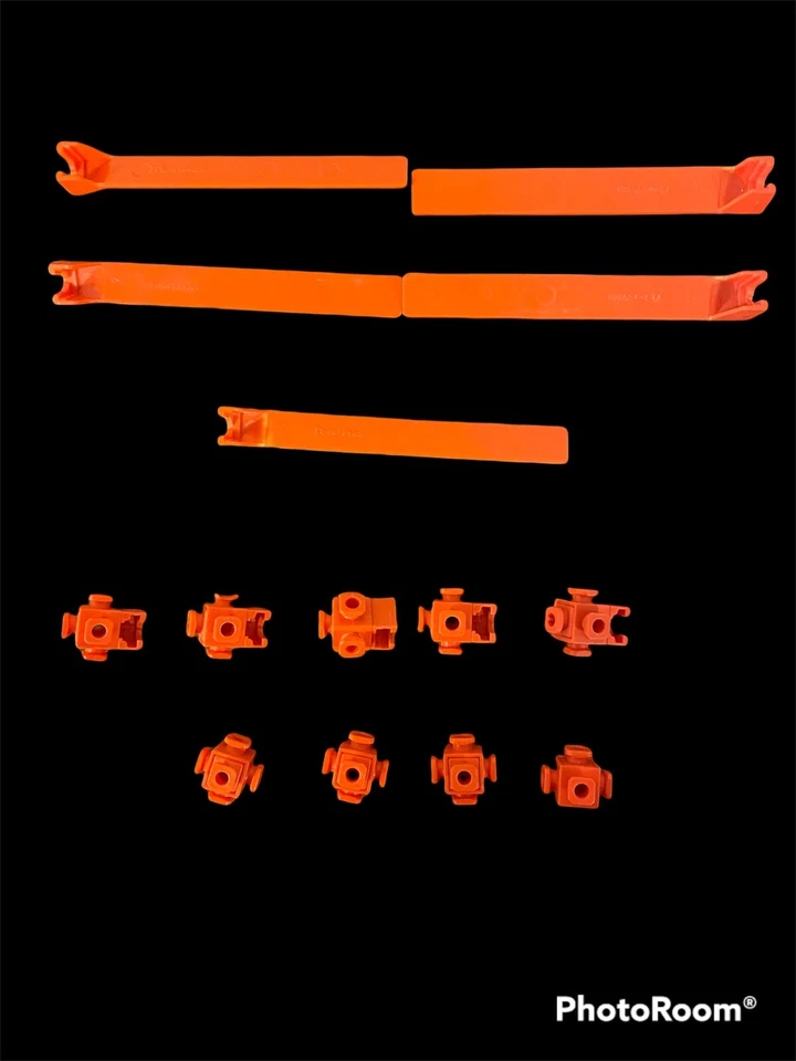 Fisher Price Construx Lote de 14 Hojas Naranja Grandes + Conectores Nudos USADOS X-X Foto 1 de 4