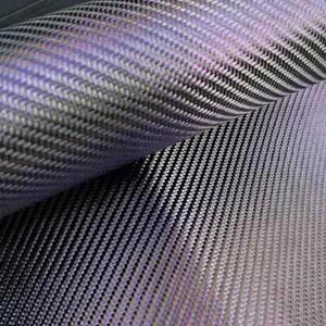 3k 200g real carbon fiber & metal wire mixed woven red blue Violet green golden - Picture 1 of 11