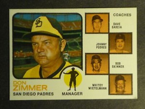 1973 Topps Don Zimmer #12 Padres NM/MT OR BETTER
