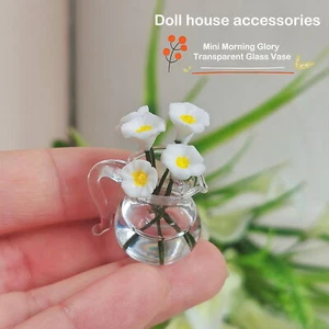 Decor Dollhouse Glass Vase Mini Glass Vase Flower Decoration for Dollhouse - Picture 1 of 9