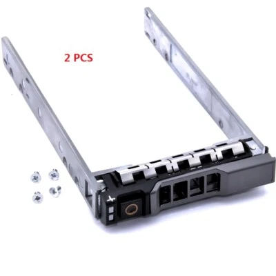 2* 2.5" SAS SATA Hard Drive Caddy Tray f Dell Poweredge R310 R410 R510 R610 R710 - Image 1 of 4