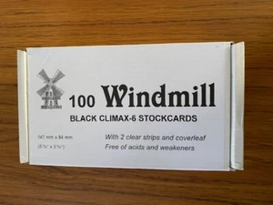 Windmill Climax 6 - 2 Strip Black Stock Cards - Brand New Box of 100 - Picture 1 of 2