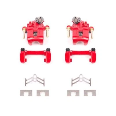 PowerStop Red Calipers for 92-01 Honda Prelude Rear W/Brackets - Pair - Image 1 of 4