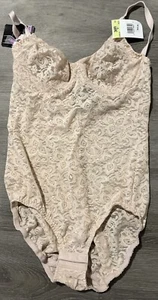 Bali Damen Spitzen Bodybriefer Shaper Style DF8L10 Größe 36B Beige Glättende Spitze - Bild 1 von 2