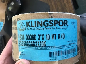 1 NEW ROLL KLINGSPOR PS36 3" X 10MT K/O **MAKE OFFER** - Picture 1 of 5