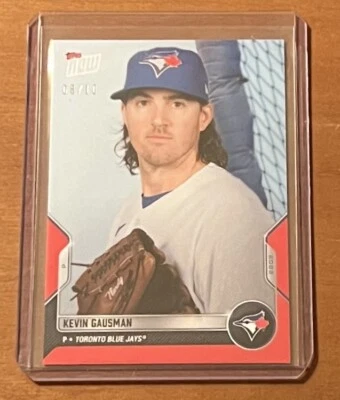 2022 TOPPS NOW #OD-72 KEVIN GAUSMAN - NUMBERED 8/10 RED PARALLEL - Image 1 of 2