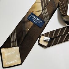 Rare Vintage-New Condition GIVENCHY Extra Long Designer Brown&White Tie 61x3”