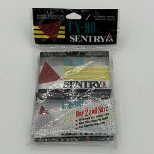 Paquete de 2 cintas de audio casete Sentry CX-90 90 minutos nuevo stock antiguo sellado tipo I - Imagen 1 de 2