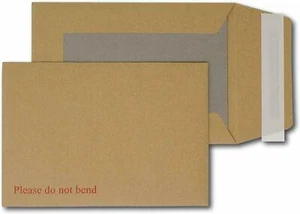 [Pack of 25] C6 Manilla 'PLEASE DO NOT BEND' Envelopes Hard Board Backed - Picture 1 of 3