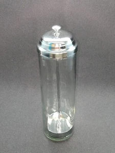 Dispenser cannuccia vetro stile vintage coperchio cromato negozio bibite cena retrò arredamento cucina - Foto 1 di 5