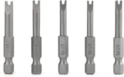 QWORK® Schraubendreher Bits U Typ Sicherheitsbits 1/4" Sechskantschaft 50Mm Lang - Bild 1 von 4