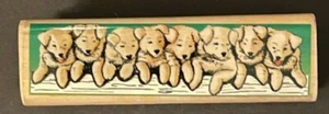 Labrador Puppies Dog Breed Cute Adorable Pet Animal Wood Rubber Stamp - Picture 1 of 3