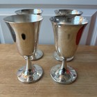 Vintage Silver Plated Wine/Sherry Goblets - S G England- Set Of 4