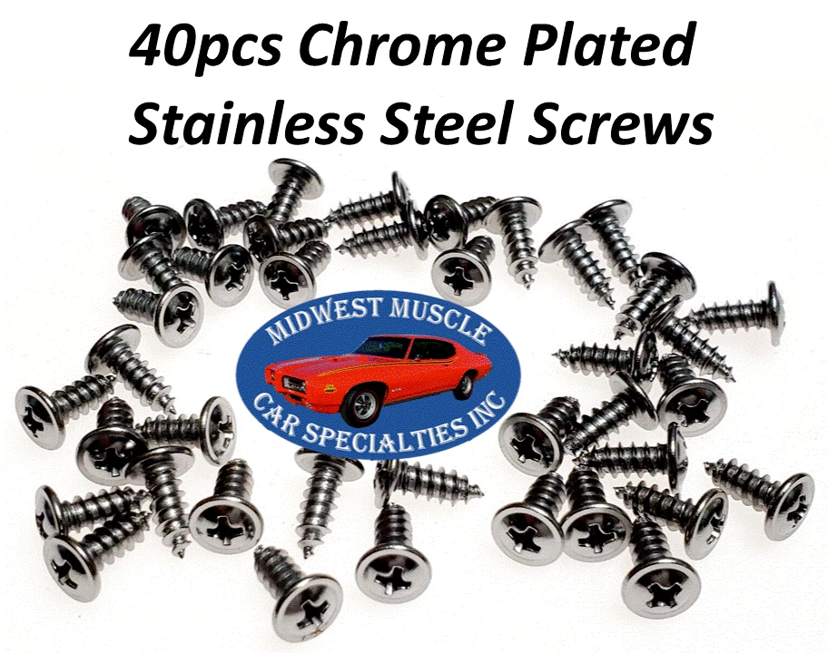 GM NOSR GTO Lemans Firebird Trans Am Rueda Bien Apertura Moldura Tornillos KF Foto 1 de 4