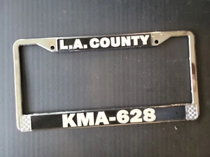 Los Angeles County Sheriff KMA-628 Vintage California Police Nummernschild Rahmen - Bild 1 von 1