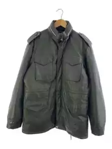 A BATHING APE Jacket Leather cowhide khaki L Used - Picture 1 of 6