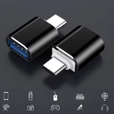 2x USB-C auf USB-A Adapter OTG, USB C Stecker zu USB A Buchse, Laptop, Samsung - Bild 1 von 4