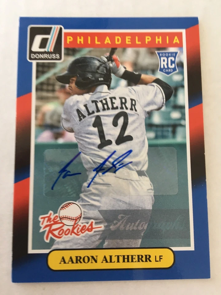 2014 Donruss Rookies Auto Aaron Altherr Phillies 67 Low S&H - Image 1 of 1