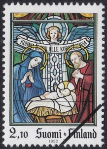 Probe, Finnland Sc904 Weihnachten, Buntglasfenster, Karkkila Kirche - Bild 1 von 1