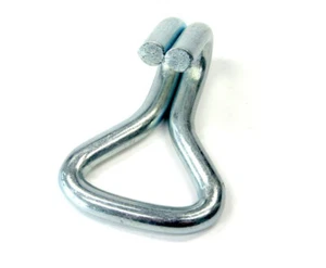 2x Spitzhaken 36mm verzinkt Drahthaken Spanngurt Doppelfingerhaken Haken (D110) - Bild 1 von 1