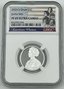 2023 S SILVER PROOF JOVITA IDAR AWQ NGC PF 69 American Women - Picture 1 of 2