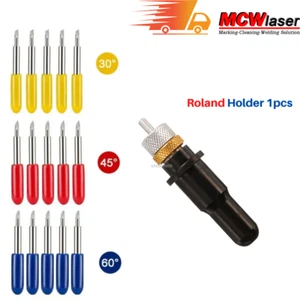 1pc Holder + 15 Pcs Roland Blade for Vinyl Cutter Cutting Plotter 30°/45°/60° - Picture 1 of 8