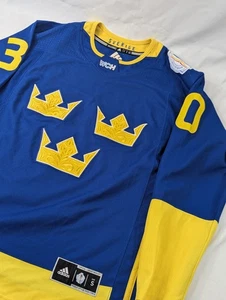 Adidas Henrik Lundqvist Team Schweden 2016 World Cup Of Hockey WM Trikot Gelb S - Bild 1 von 9