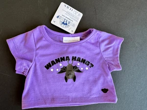 Build a Bear Full Size Clothing -  New ~ Purple Wanna Hang? Halloween Tee Shirt - Picture 1 of 1
