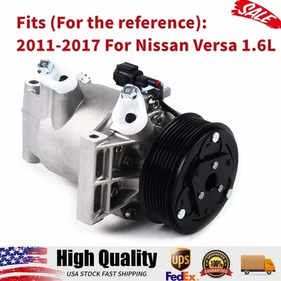 CR08 A/C Compressor With Clutch For Nissan Versa Juke 1.6L 926001HC2B CO 29099C - Image 1 of 4
