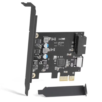 Sinefine PCIe x1 to USB 3.2 GEN1 5Gbp 19pin Front Panel Header (to Type-c Fro... - Image 1 of 4